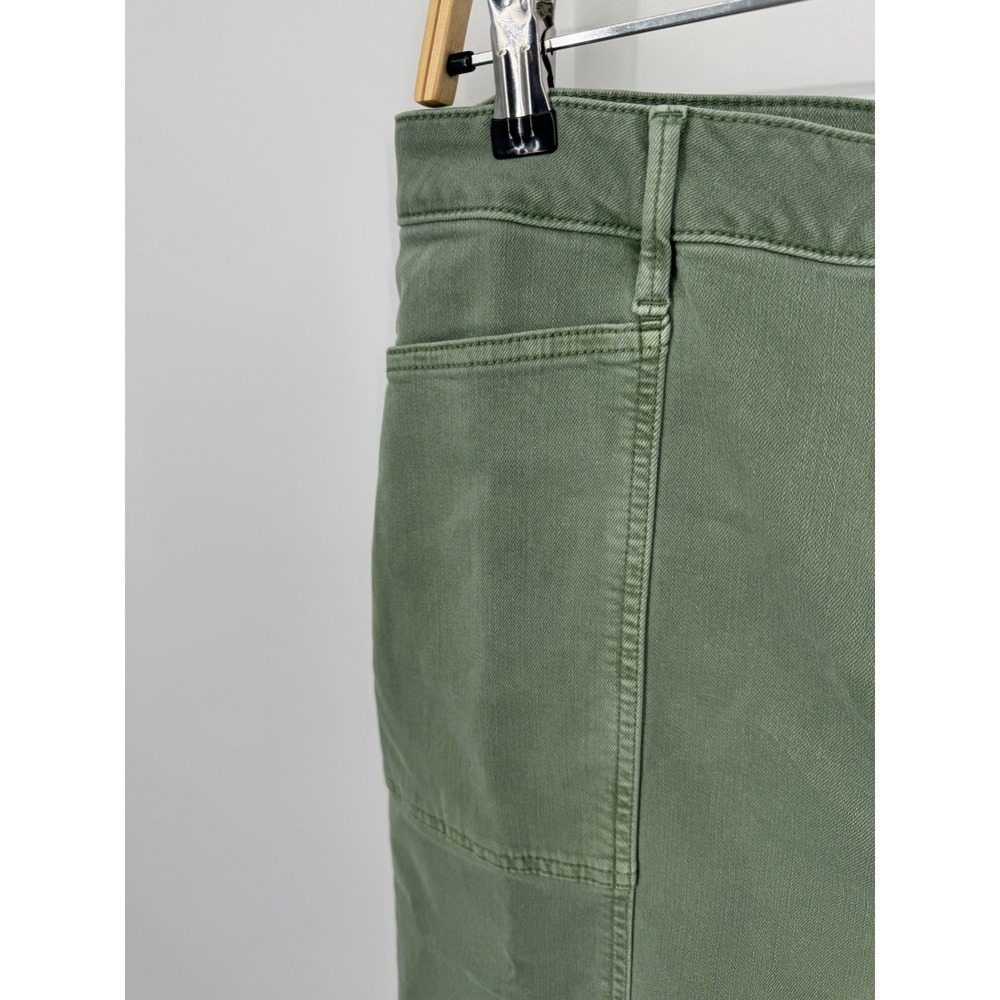 NWT J.Jill Denim Utility Skirt Women's 12 Light Willow Zip-Fly Mid Rise Pockets - Picture 9 of 14